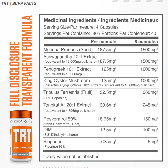 Ballistic Labs | TRT Testosterone Booster (160 Vcaps) - Image 4